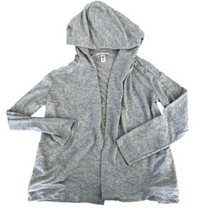 Victoria’s Secret Light Grey Long Sleeve Hooded Lounge Cardigan Size Small